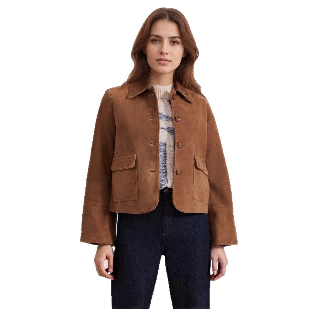 Fashion Slim Suede Women's Jacket
