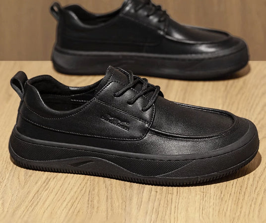 British Retro Brown Big Toe Casual Leather Shoes