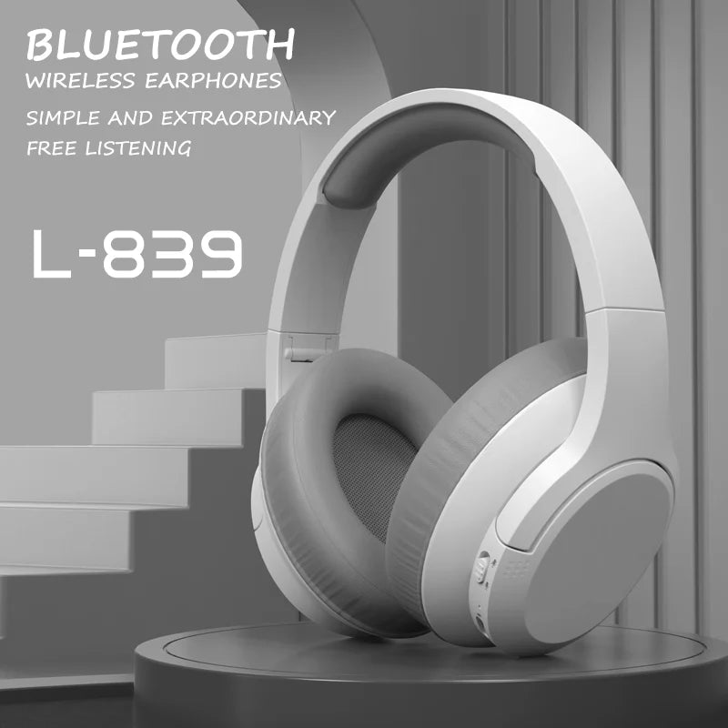 LDON L839 Bluetooth 5.3 Earphones Headphones Foldable Gaming Headset Sport Headphone with Mic Music Earbuds