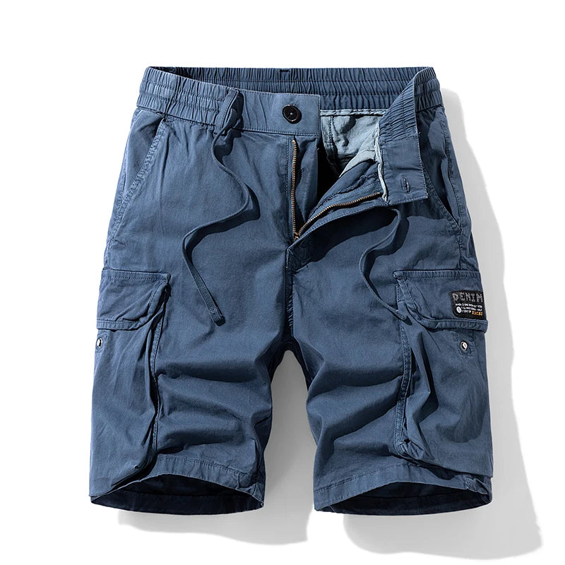 Summer Men Cotton Cargo Shorts Mens Jogger Sport Casual Beach Shorts Man Bermuda Streetwear Outdoor Fashion Shorts Pants Trouser