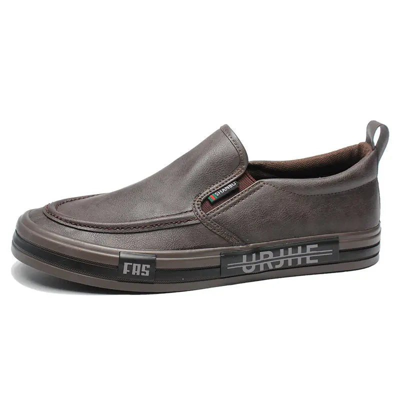 Leather Shoes for Men Flat Round Toe Man Casual Loafers Shoe Pu Summer Sale in Promotion Comfortable Retro Social Low Price On