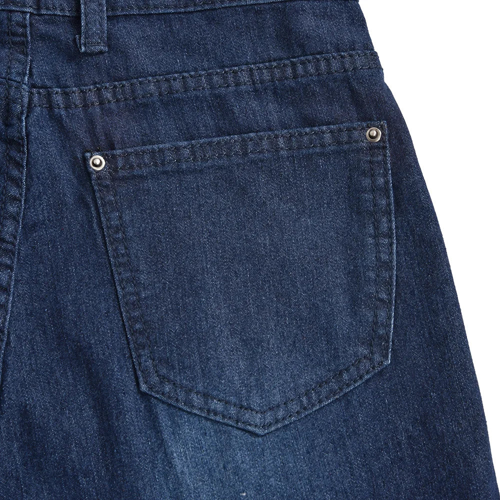 Women's Solid Denim High Waist Slim Fit Stretchy Jeans Wide Leg Flare Pants Ladies Casual Work Full Length Trousers Size S-2XL