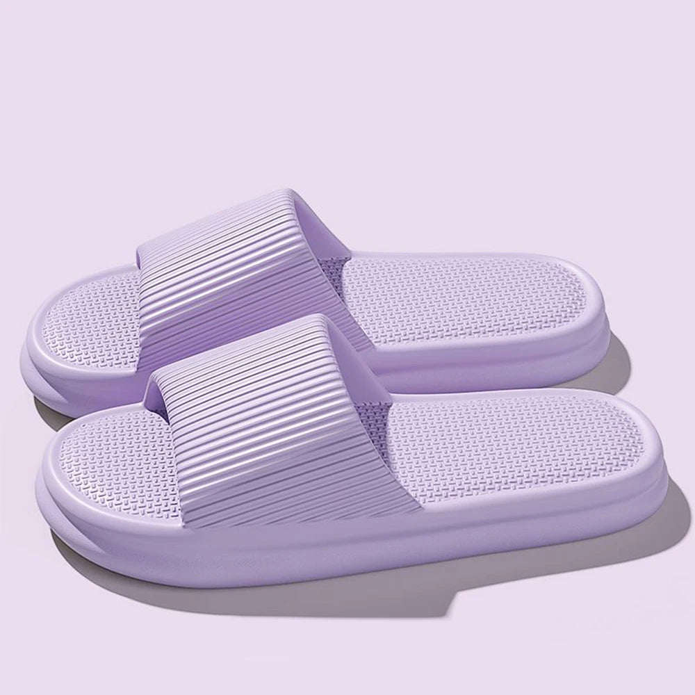 ZHIDA Thick Platform Cloud Slippers EVA Soft Sole Pillow Slides Summer Beach Flip Flops Women Non Slip Bathroom Home Slippers