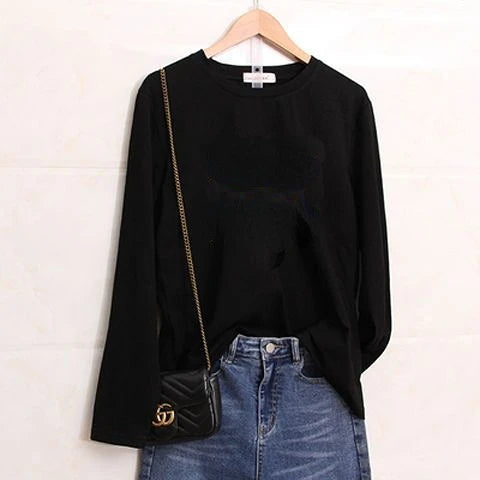 Glitter T Shirts for Women Korean Fashion Sequin Clothing Black Clothes Aesthetic Woman T-shirt Rhinestone Streetwear Top Loose