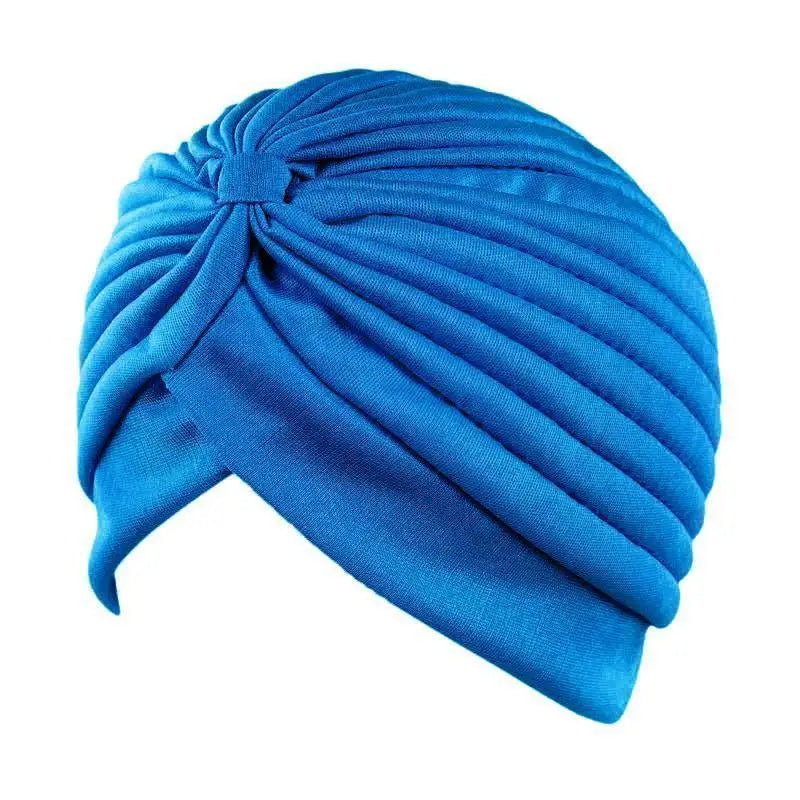 Twist Turban Caps Women Knot Muslim Hijab Shiny Indian Hat Sleep Night Cap Casual Solid Color Headscarf Stretch Head Wrap