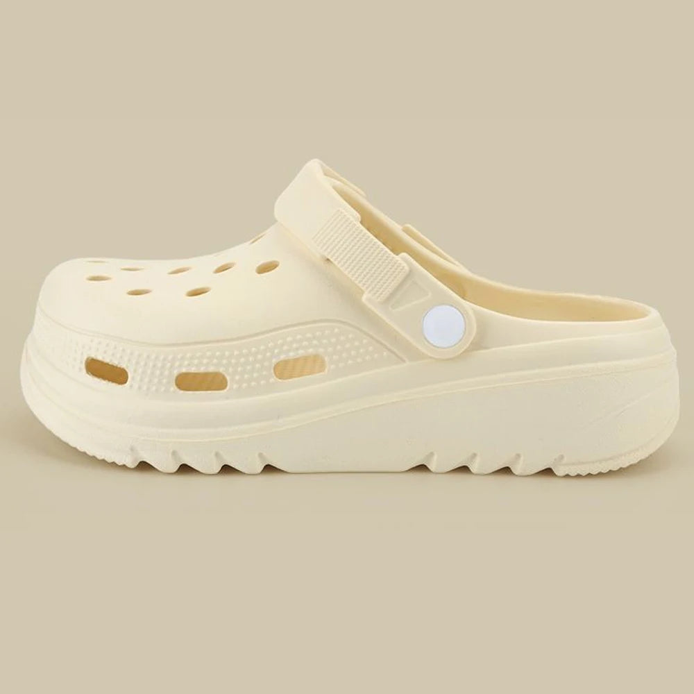 ZHIDA Summer Beach Sandals Hollow Out Platform Slippers for Women Clogs EVA Anti Slip Thick Bottom Garden Shoes