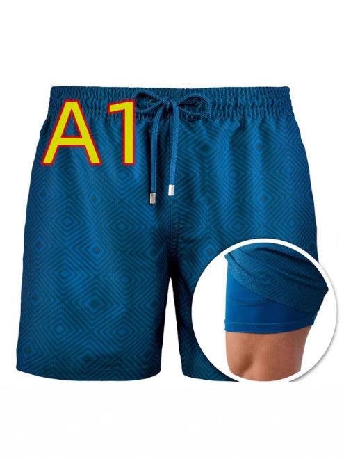 European And American Shorts Men's Beach Sports Pants Printed Double Shorts