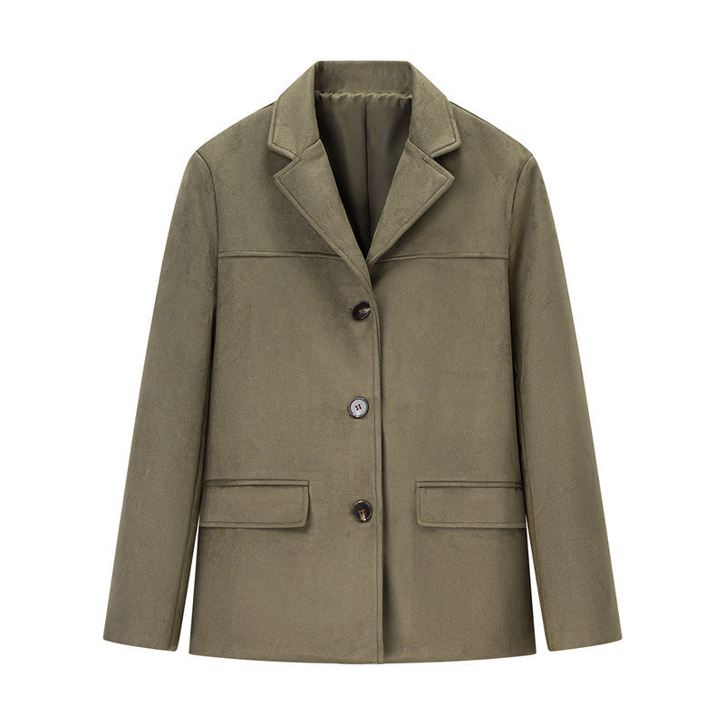 Loose Pockets Male Long Sleeve Suit Coat