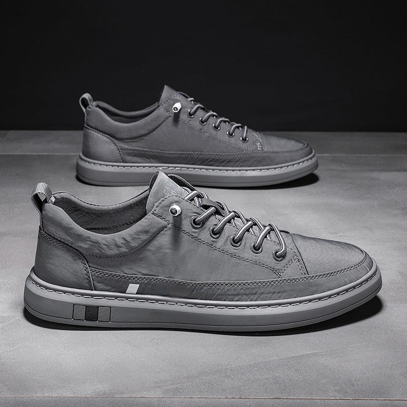 Breathable Ice Silk Cloth Casual Shoes Pure Color Tied Casual And Comfortable Low Top Sneaker