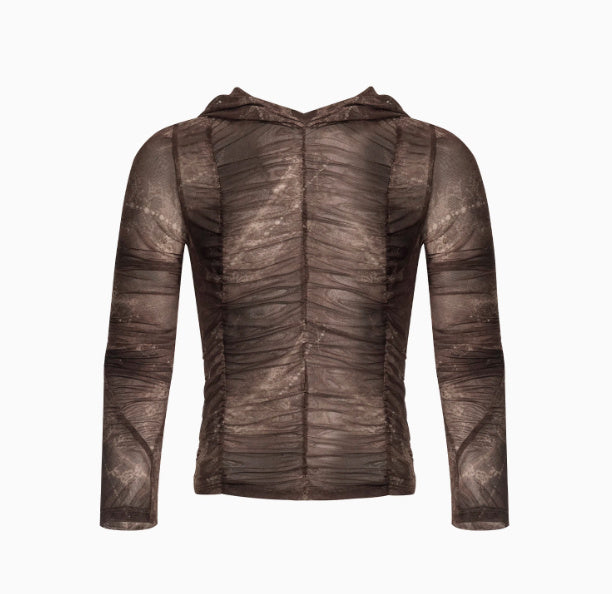 Printing Pleating Inner Wear Boys Lightweight Ice Silk Bottoming Shirt