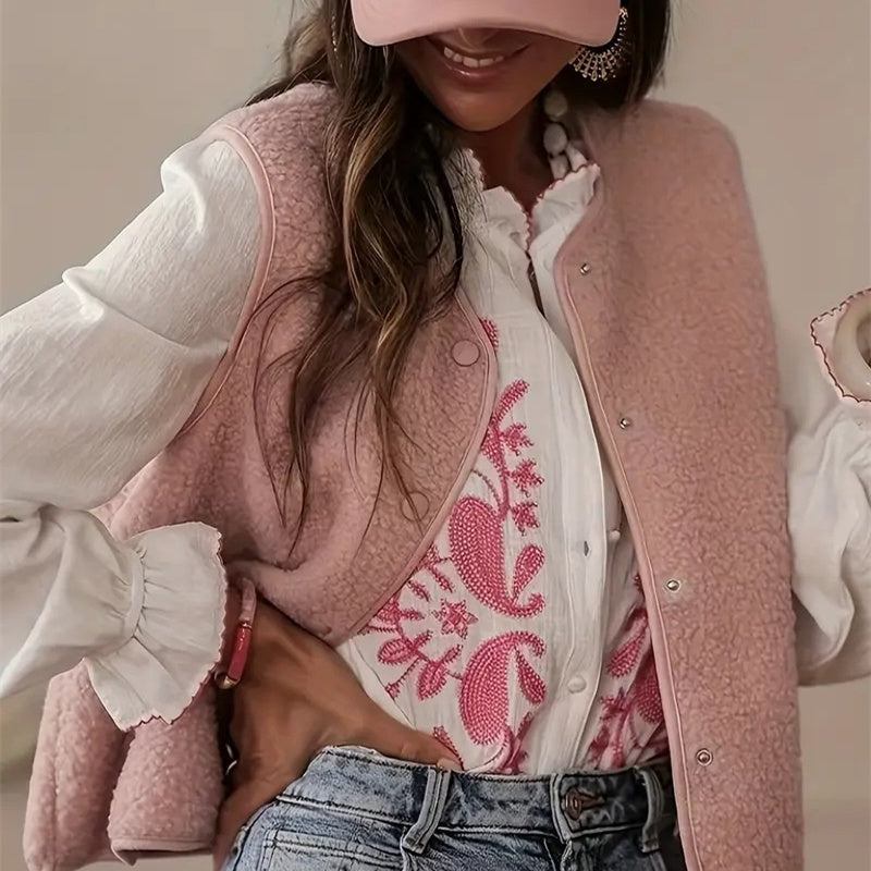 Women's Short Korean-style Faux Lamb Plush All-matching Vest