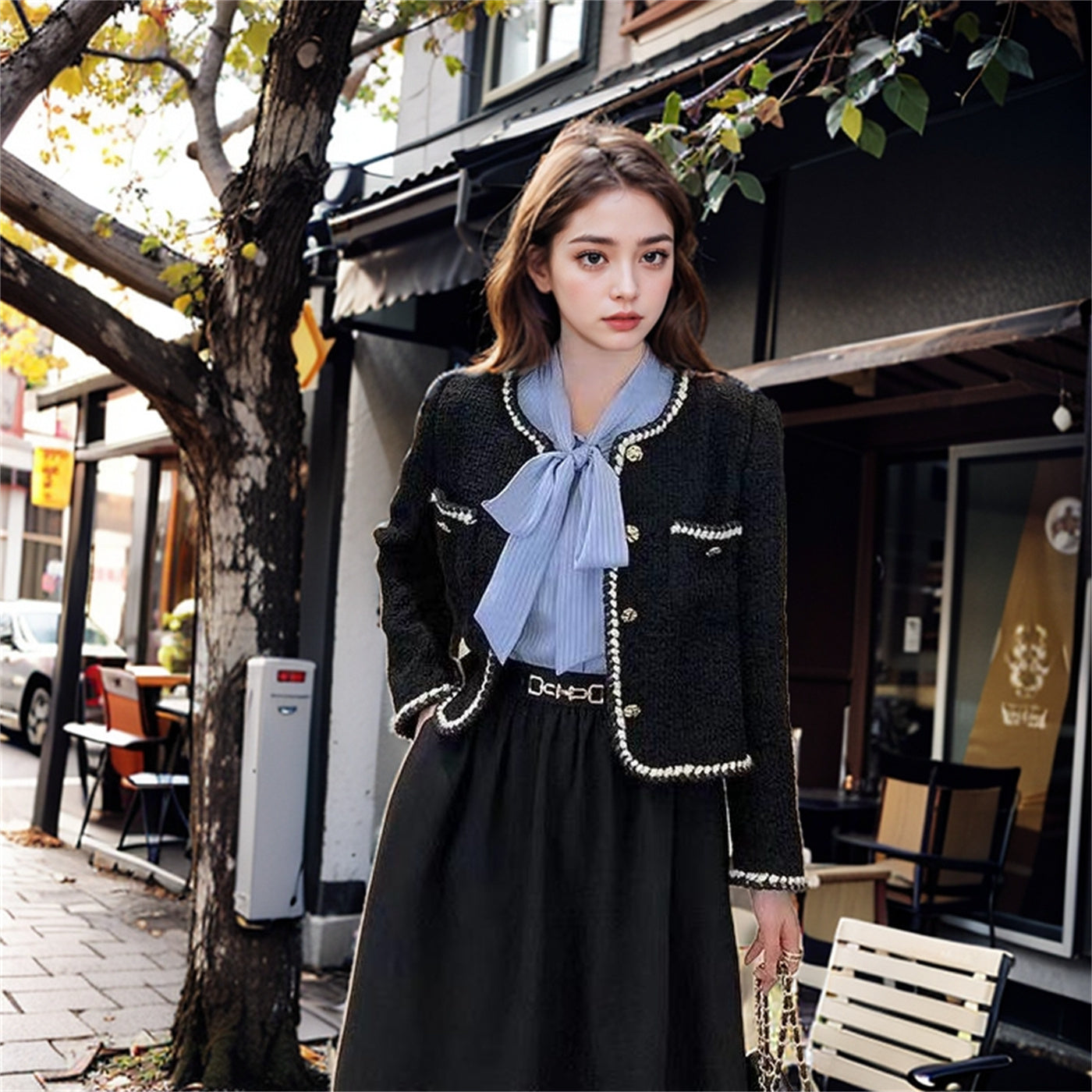 Autumn And Winter French Small Fragrance Coat Women's Short Paragraph