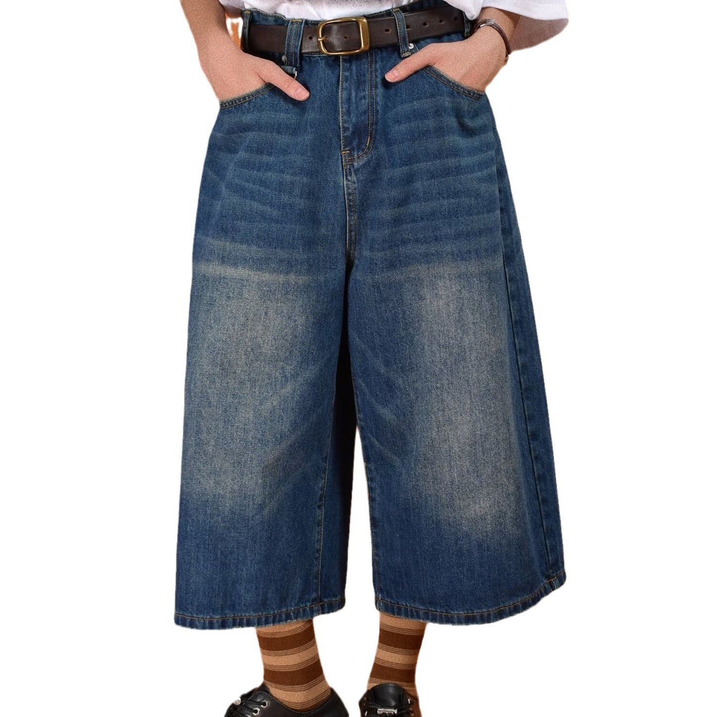 Summer New Jeans Shorts Men's Loose Straight Loose