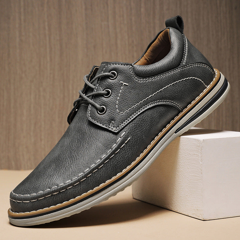 Men's Casual Leather Shoes Genuine Leather Plus Size Breathable Trendy Shoes Casual Leather Shoes