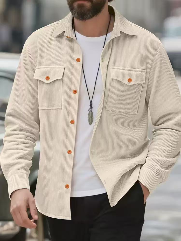 Men's Fashionable Solid Color All-matching Jacket