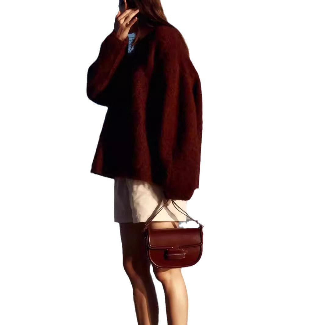 Autumn And Winter New Casual Laid-back Style Knitted Top