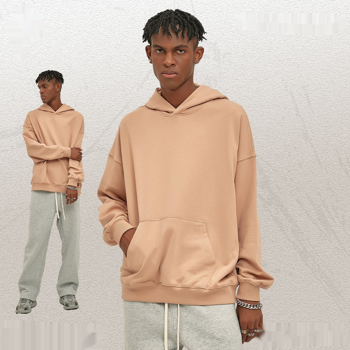 Men's And Women's Same Fleece-lined Hooded Sweater