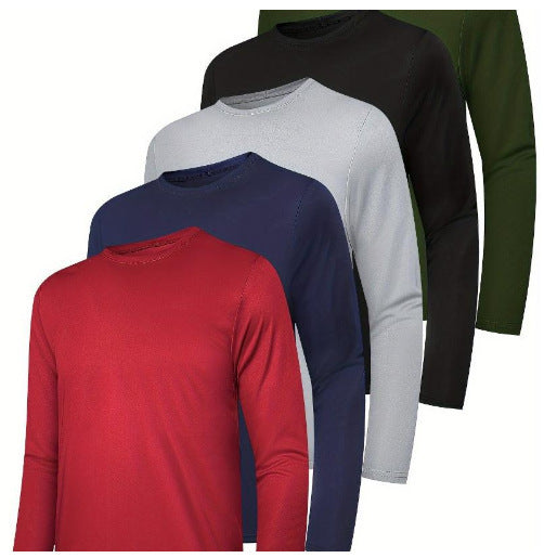 4-piece Men's Lightweight Hoodie Elastic Polyester Fiber Long