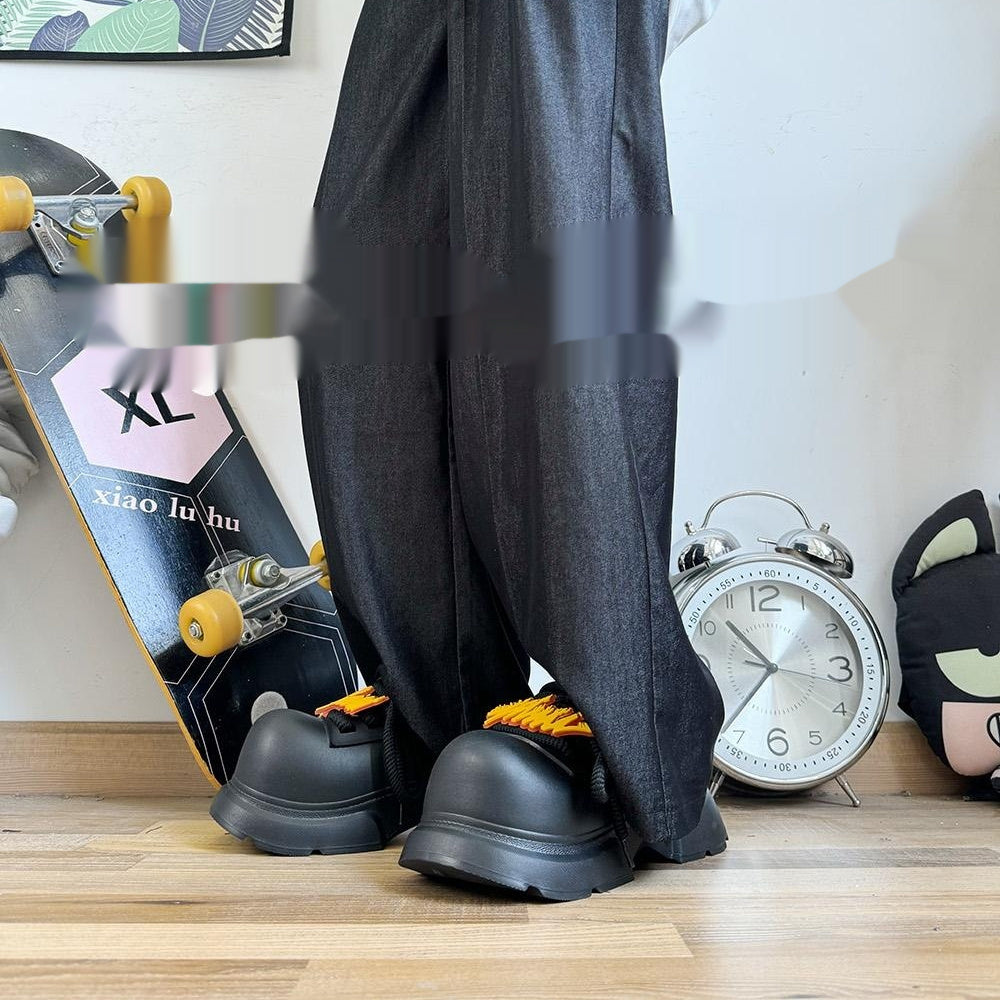 Spring Thick Soled Height Increasing Couple's Big Head Men's And Women's Casual Shoes