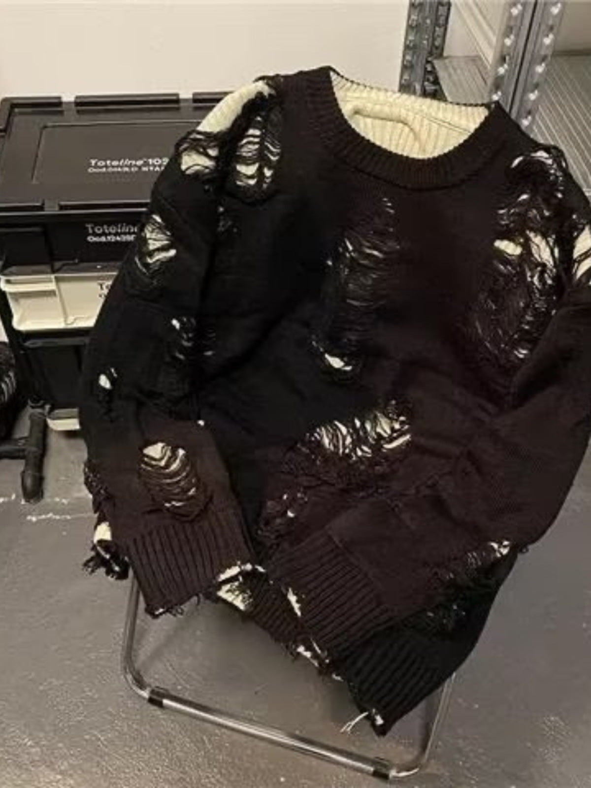 Ripped Sweater Men's Minority All-match Idle Style