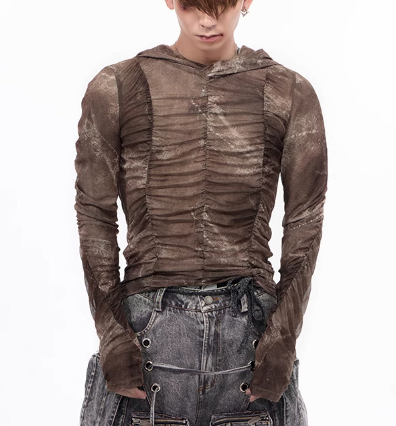 Printing Pleating Inner Wear Boys Lightweight Ice Silk Bottoming Shirt