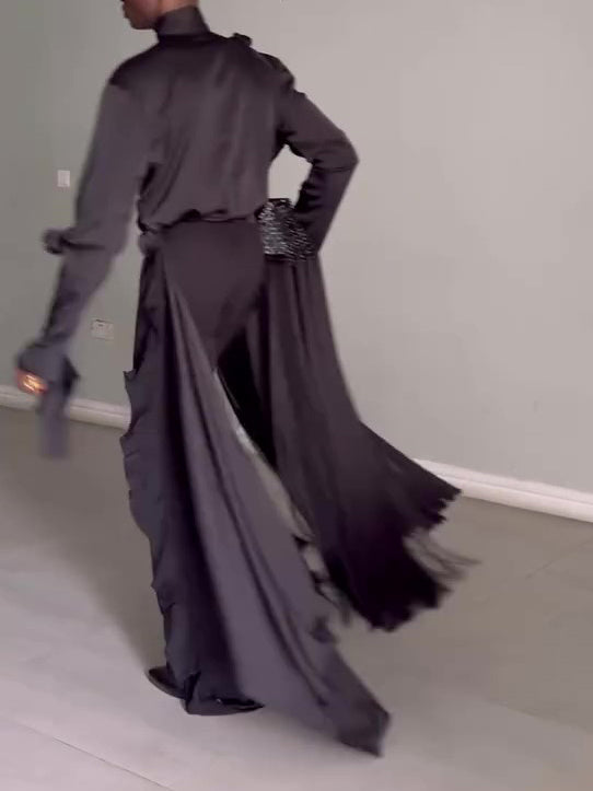 Men's Fashion Hollow Shirt High Waist Pants Suit