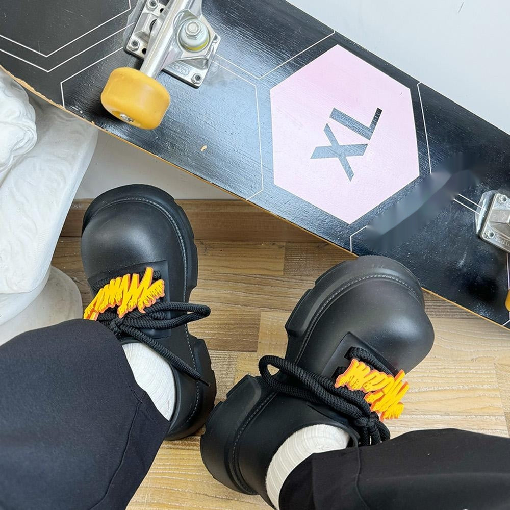 Spring Thick Soled Height Increasing Couple's Big Head Men's And Women's Casual Shoes