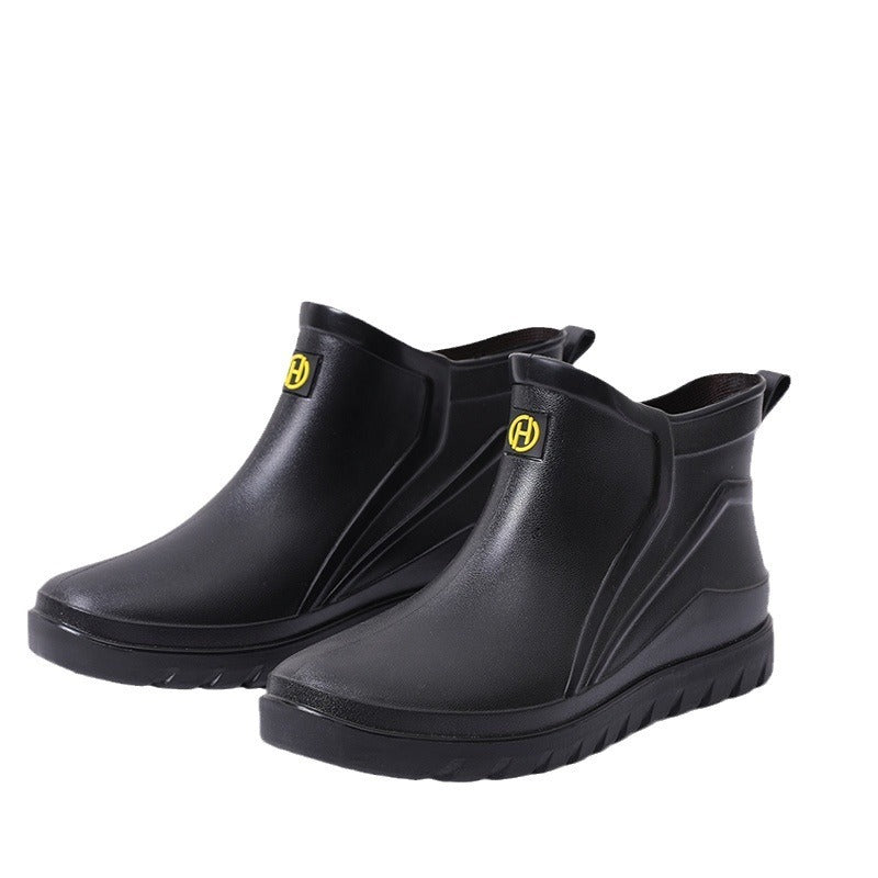 Men's Fashion Personalized Rain Boots Fleece-lined Warm