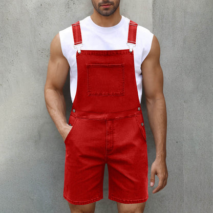 Light Luxury Denim Shorts Men's Denim Brace