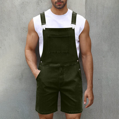 Light Luxury Denim Shorts Men's Denim Brace