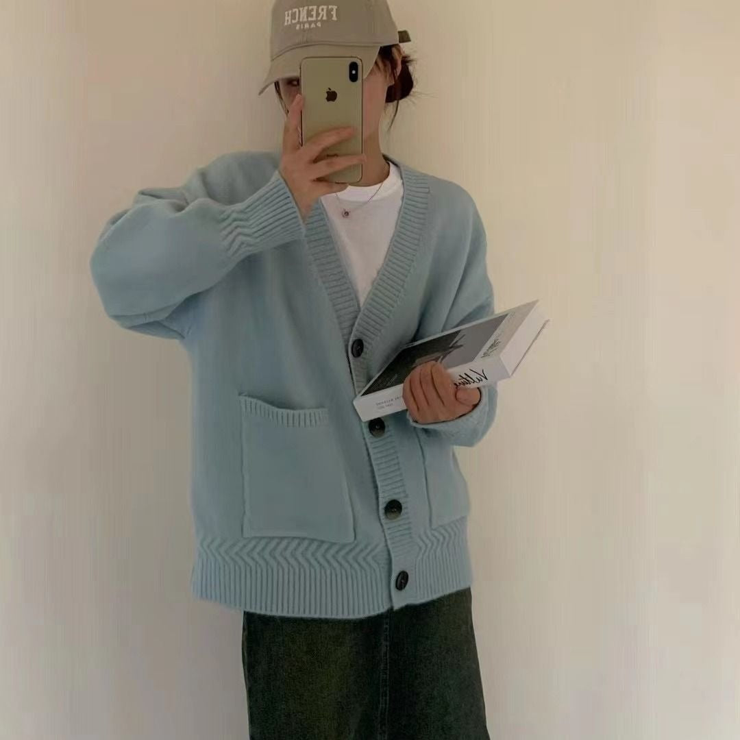 Twist Pocket Women's High-grade Loose Soft Glutinous Sweater Coat