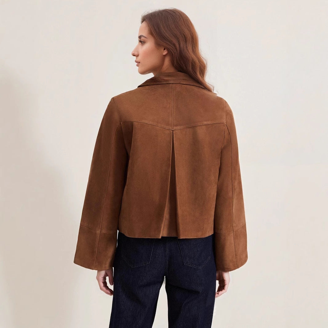 Fashion Slim Suede Women's Jacket
