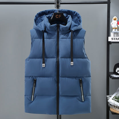 Warm Thickened Solid Color Vest For Men