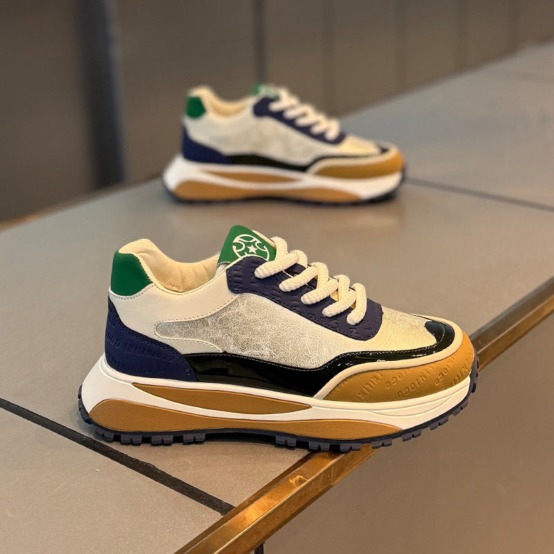 Thick Bottom Wear-resistant Retro Daddy Shoes Male