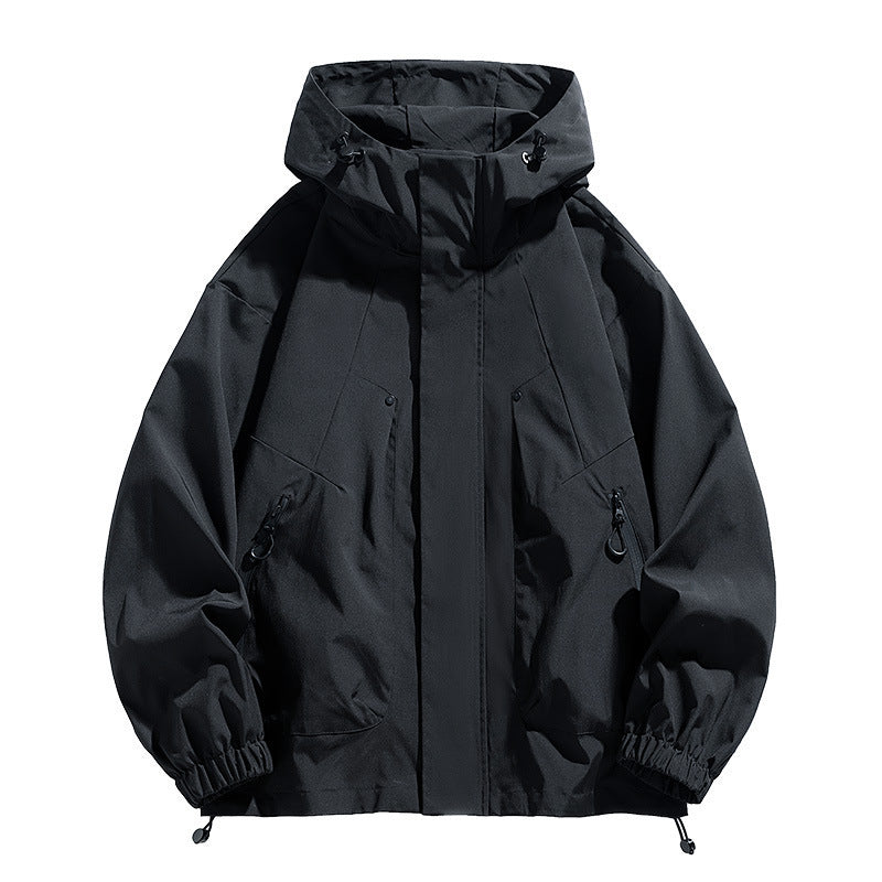 Men's Spring And Autumn Plus Size Hooded Casual Coat