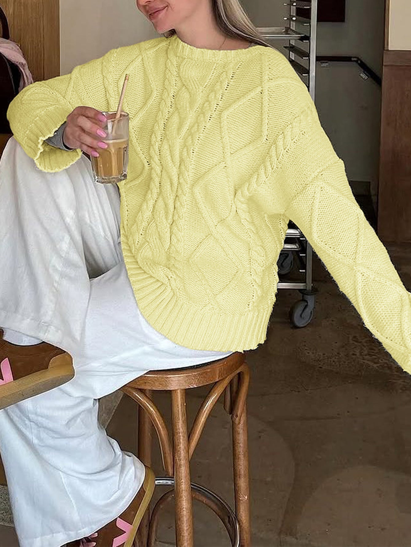 European And American Leisure Simple Wool Long Sleeve