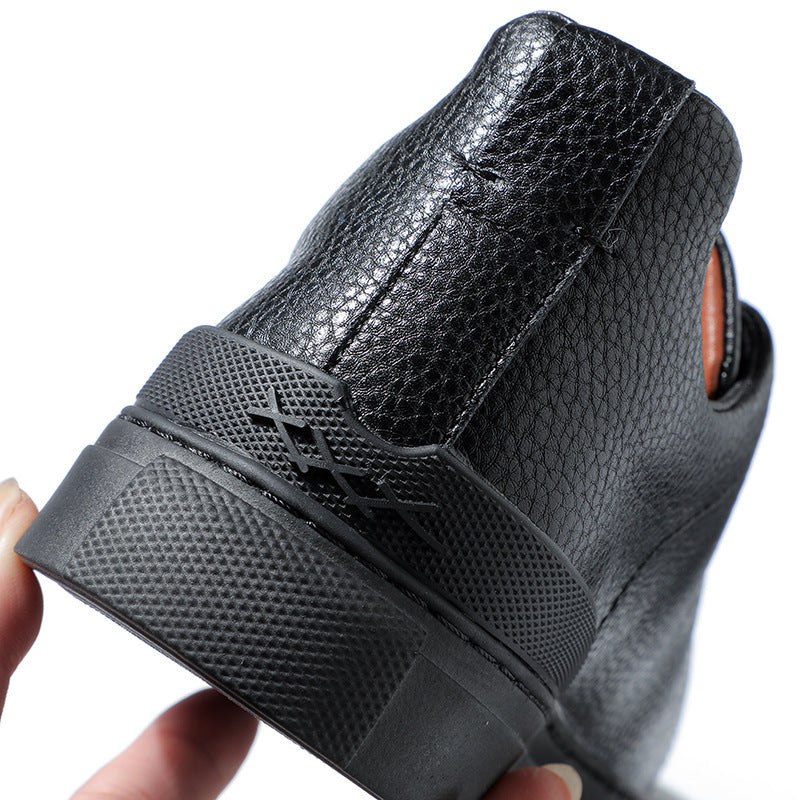 Men's Leather Shoes One Pedal Soft Bottom Gommino