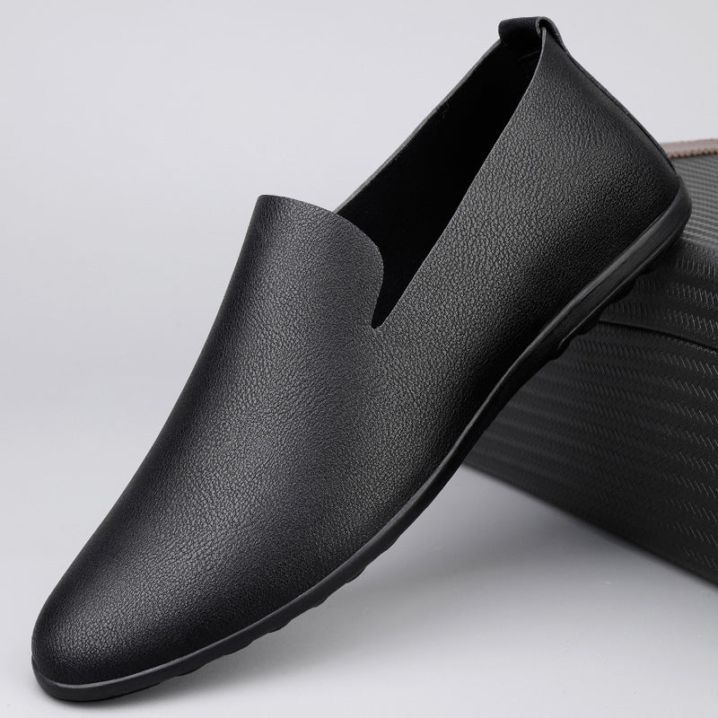 Men's Casual Leather Shoes Fashion Soft Gommino Low Top