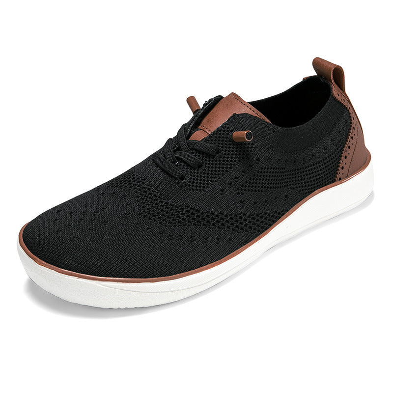 Men's Wide Toe Sports And Leisure Shoes With Mesh Face