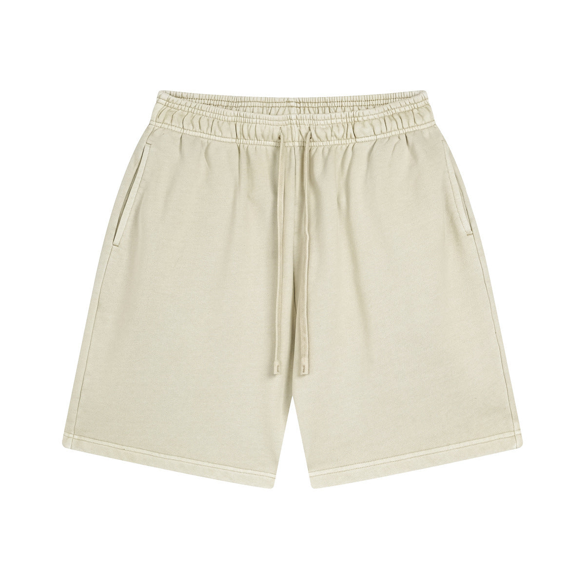 Washed Bi Pattern Dyed Vintage Terry Men's Sports Pure Cotton Shorts
