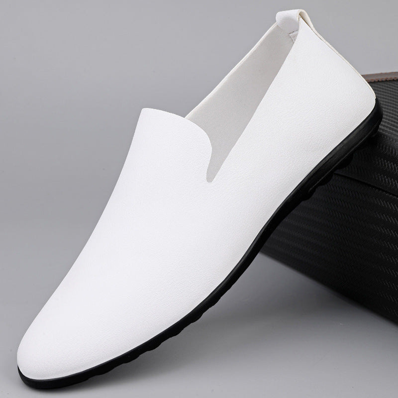 Men's Casual Leather Shoes Fashion Soft Gommino Low Top