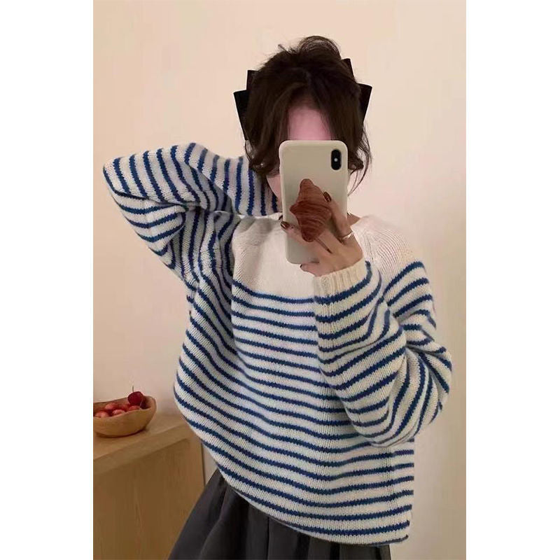Striped Pullover Women's Spring And Autumn