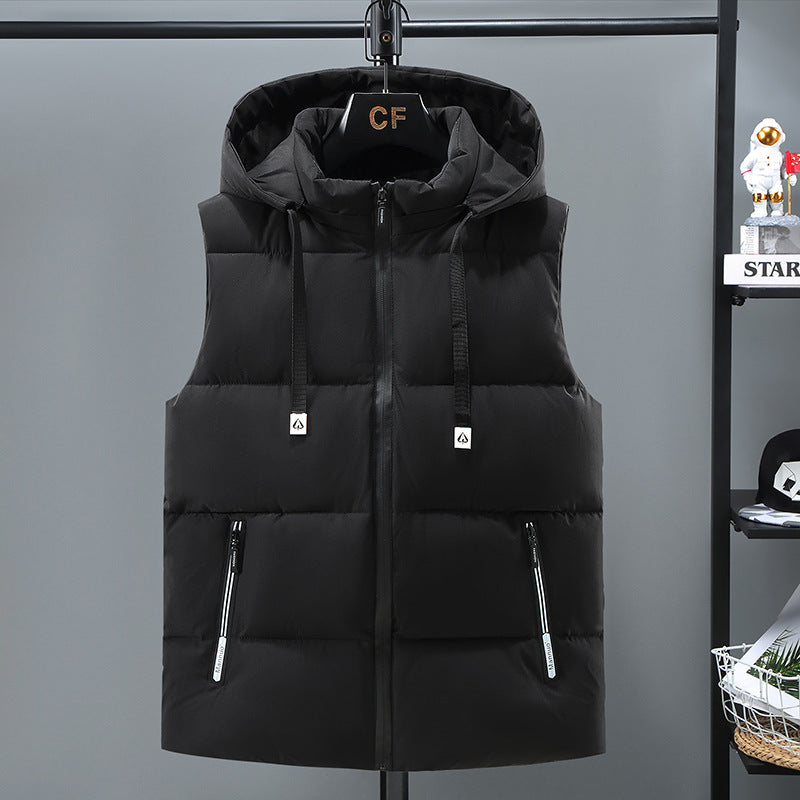 Warm Thickened Solid Color Vest For Men