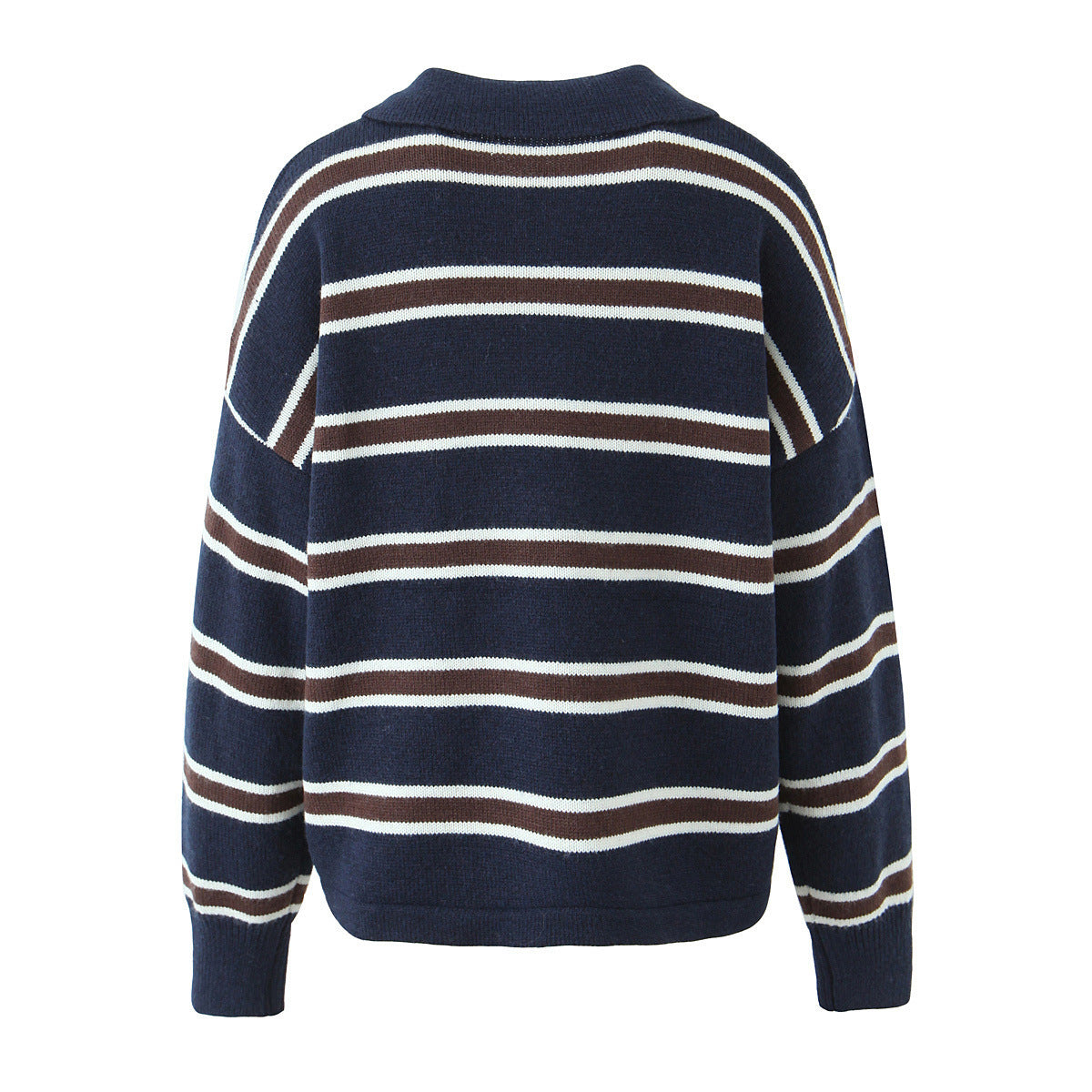 Casual Contrast Color Striped Women's Knitwear