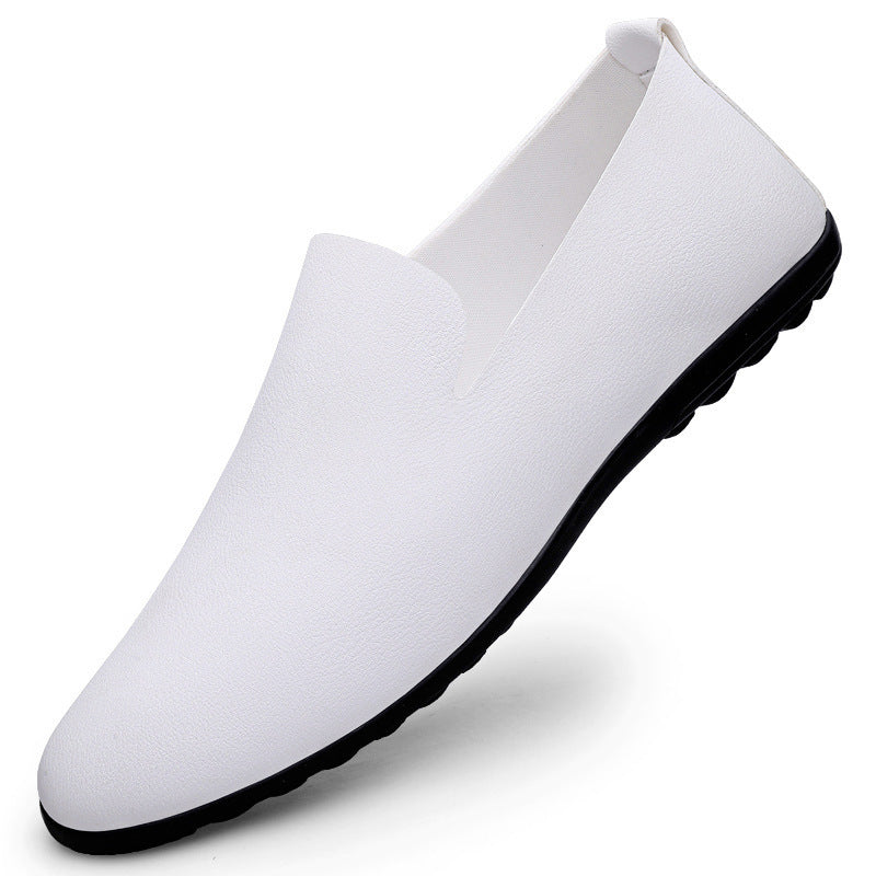 Men's Casual Leather Shoes Fashion Soft Gommino Low Top