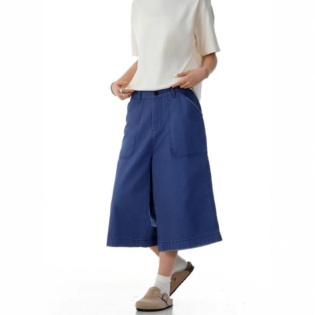 Men's Slim-fitting Loose A- Line Straight Slim Fit Work Clothes Shorts