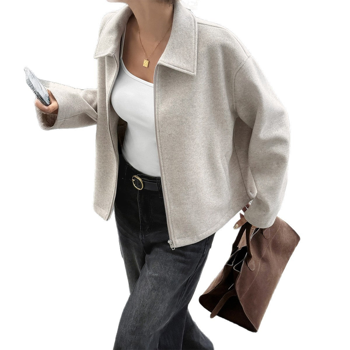European And American Elegant Fashionable All-match Long-sleeved Jacket