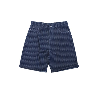Summer Profile Fengyuan Cattle Stripes Denim Shorts