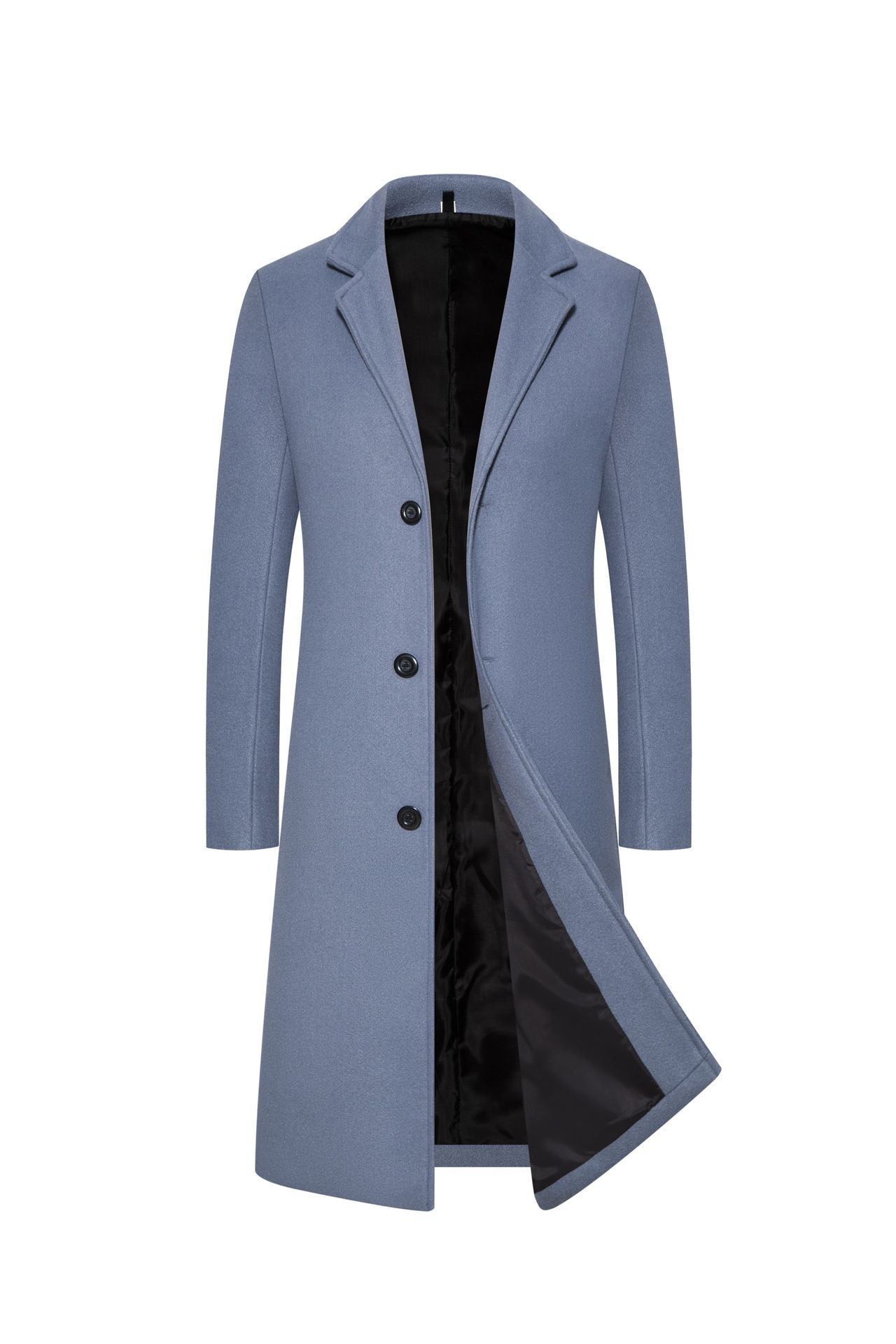 Men's Wool Mid-length Thickened Trench Coat