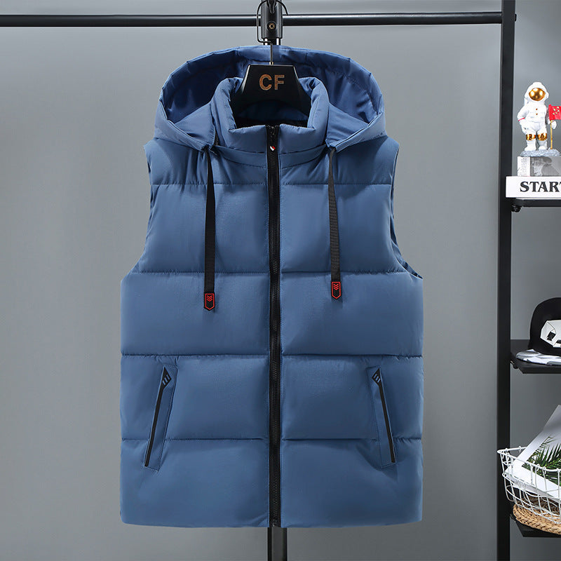 Warm Thickened Solid Color Vest For Men